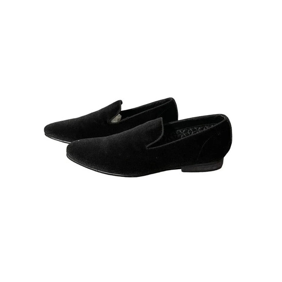 Steve Madden Laight Men's Slip On Loafer w Satin Lining Size 9.5 Black Velvet - Picture 1 of 6